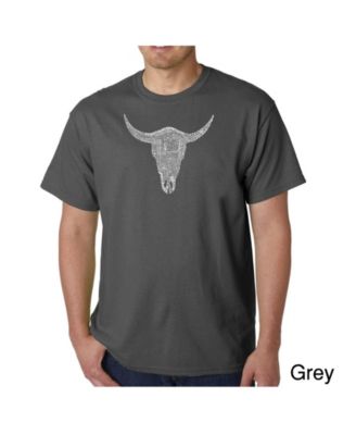Men's Word Art T-Shirt - Cowskull Country Hits
