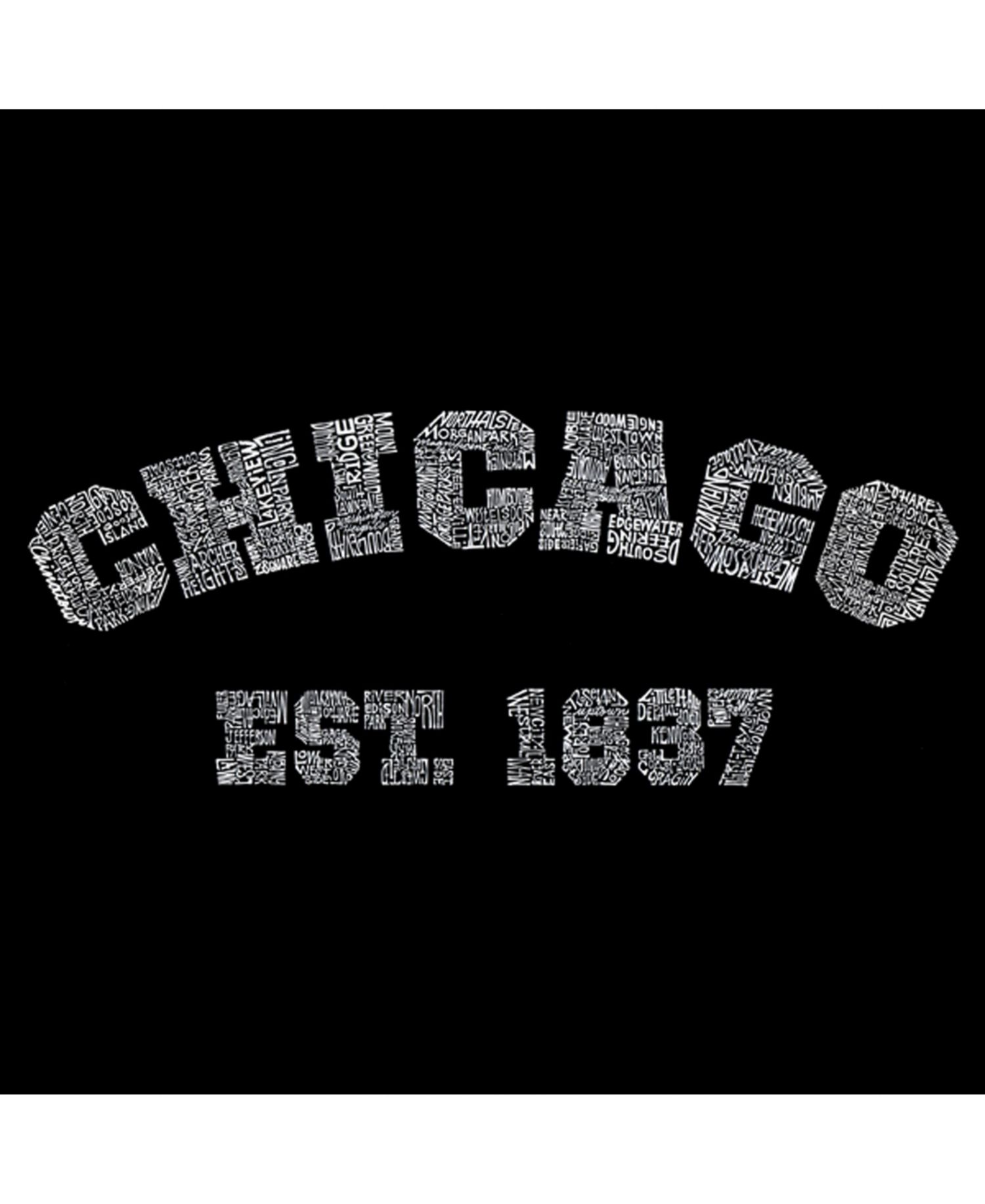 Men's Cotton/Poly Blend Word Art T-Shirt - Chicago 1837