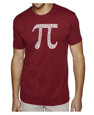 Men's Cotton/Poly Blend Word Art T-Shirt - 100 Digits of Pi
