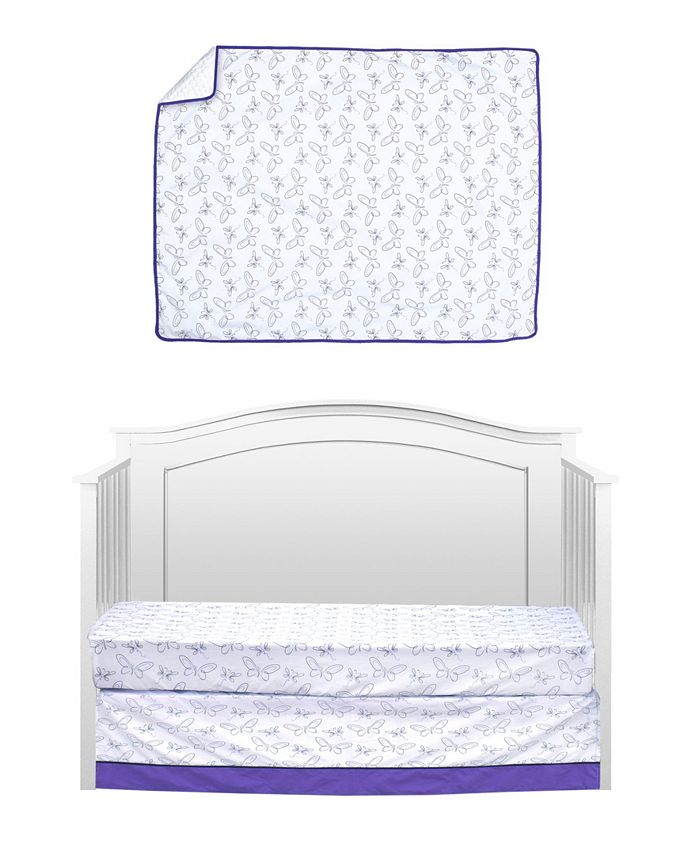 Pam Grace Creations Butterflies and Dragonflies 3 Piece Crib Bedding