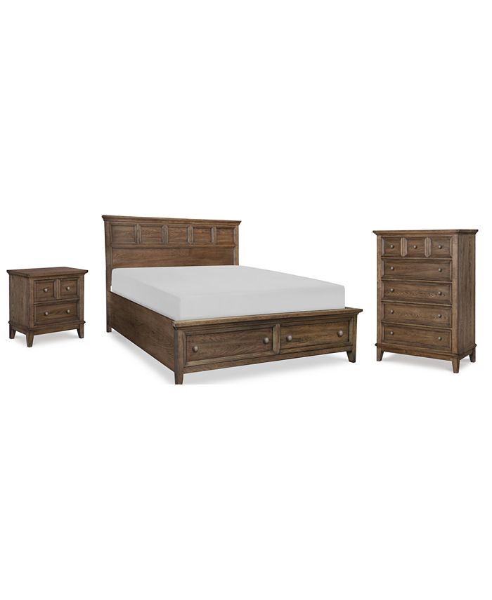 Furniture Forest Hills Bedroom Furniture 3Pc. Set (King Storage Bed