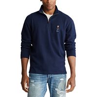 Polo Ralph Lauren Men's Preppy Bear Cotton Quarter-Zip Pullover