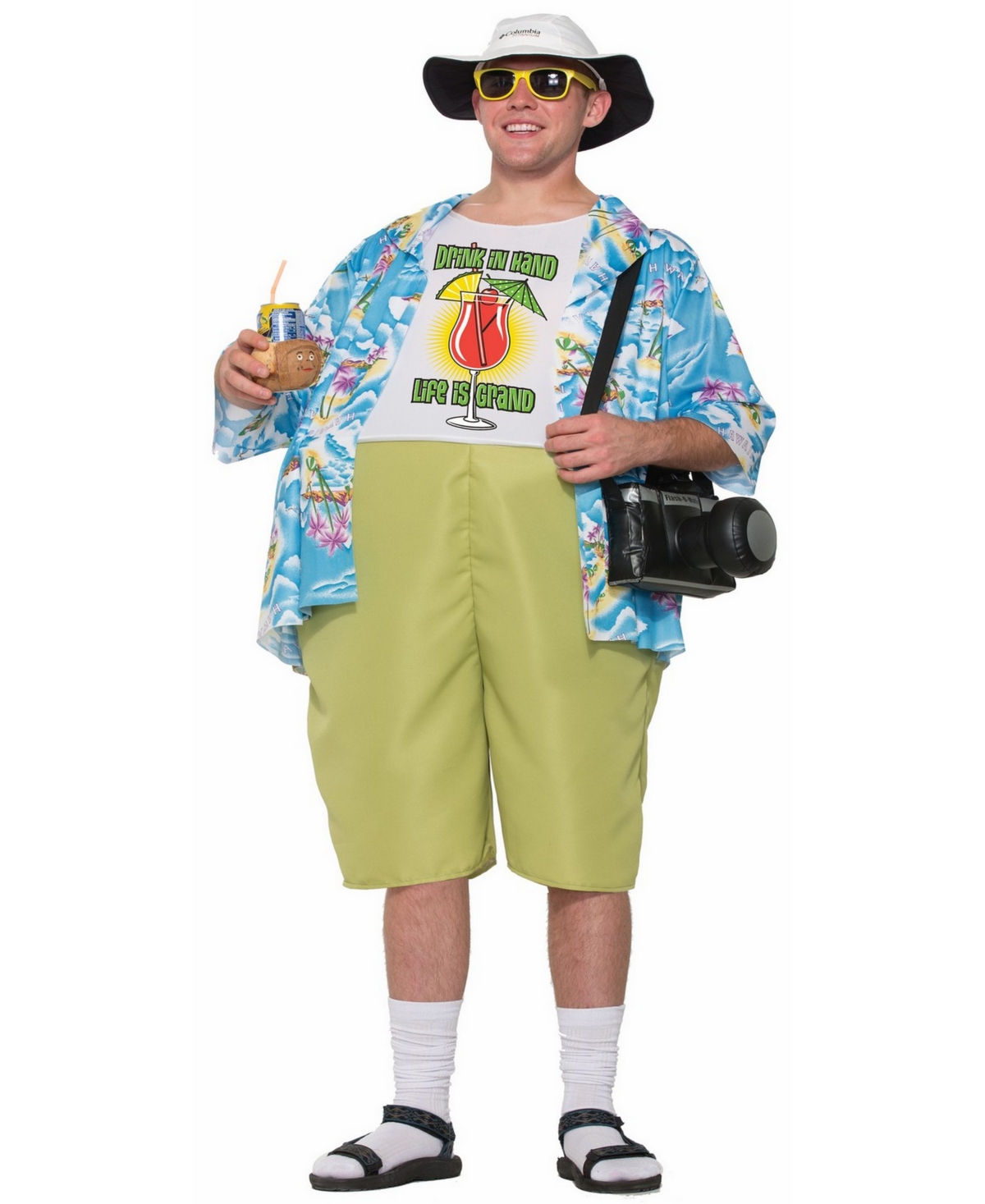 Buy Seasons Men's Tropical Tourist Costume - Blue