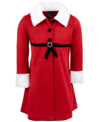 Pink & Violet Little Girls 2-Pc. Mrs. Claus Coat Dress Set - Macy's