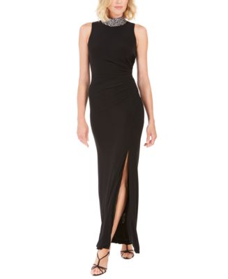 Vince Camuto Beaded-Neck Gown - Macy's