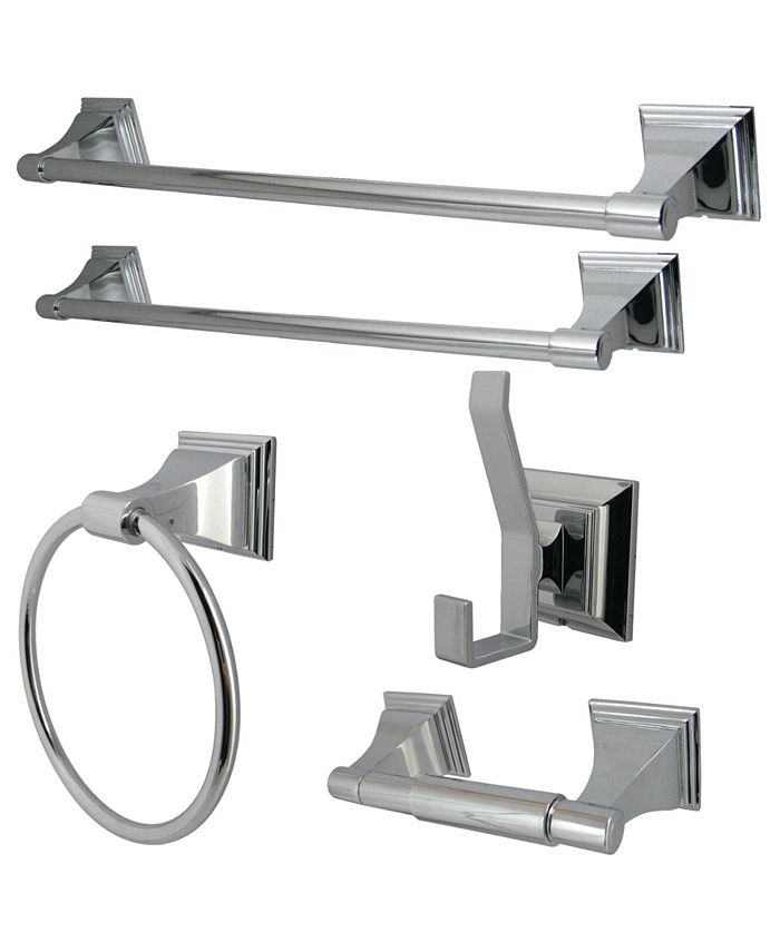 Kingston Brass - Monarch 18-Inch and 24-Inch Towel Bar Bathroom Accessory Set in Polished Chrome