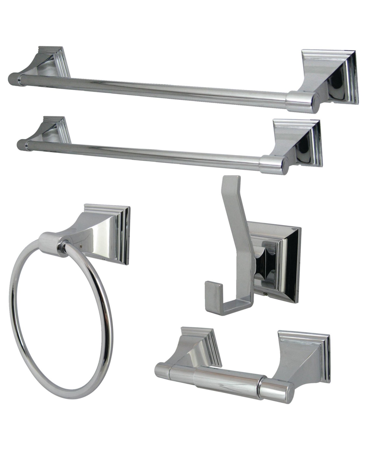 Kingston Brass Monarch 18-Inch and 24-Inch Towel Bar Bathroom Accessory Set in Polished Chrome Bedding