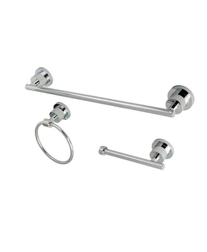 Kingston Brass - Concord-Modern 3-Pc. Bathroom Accessories Set in Polished Chrome