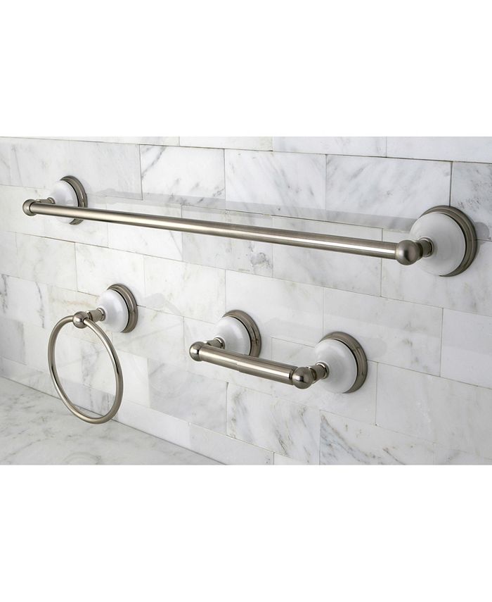 3pc Victorian Towel Bar Bathroom Hardware Set Brushed Nickel - Kingston  Brass : Target