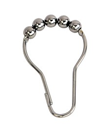 Roller Ball Shower Curtain Rings 12-Pc./Set in Polished Chrome