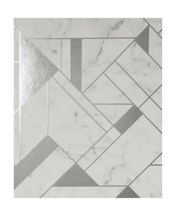 Advantage 20.5" x 369" Gulliver Marble Geometric Wallpaper Macy's