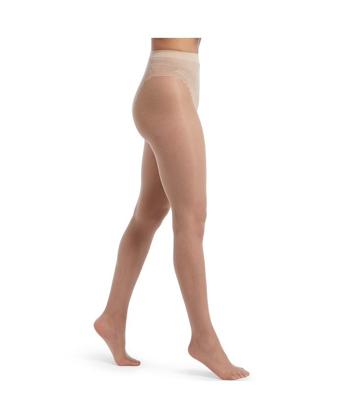 Hue Women's Graduated Compression with French Lace Pantyhose