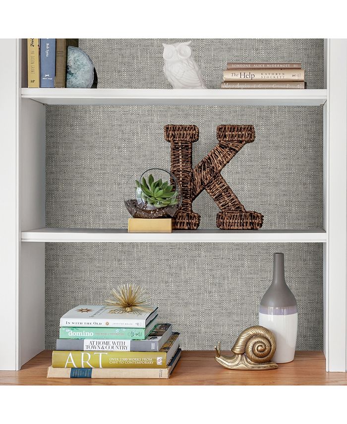 NuWallpaper 216" x 20.5" Poplin Texture Peel Stick Wallpaper Macy's