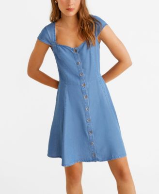 macy's blue jean dress