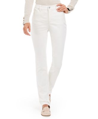 womens white straight jeans