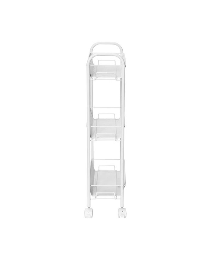 Honey Can Do 3Tier Mesh Narrow Rolling Storage Cart Macy's