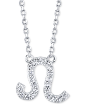 image of Unwritten Cubic Zirconia Zodiac Pendant Necklace in Fine Silver Plating, 16