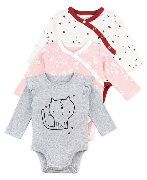 Mac Moon Baby Girl 3 Pack Long Sleeve Bodysuits Reviews