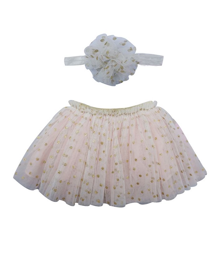 Popatu Baby Girl Tutu Skirt and Headband Dotted Set Macy's