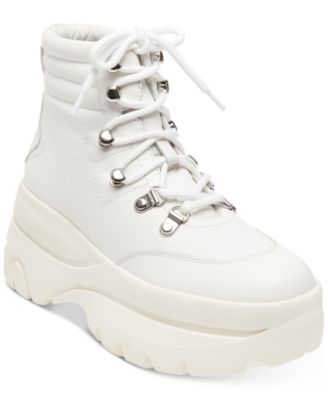 white platform sneaker boots