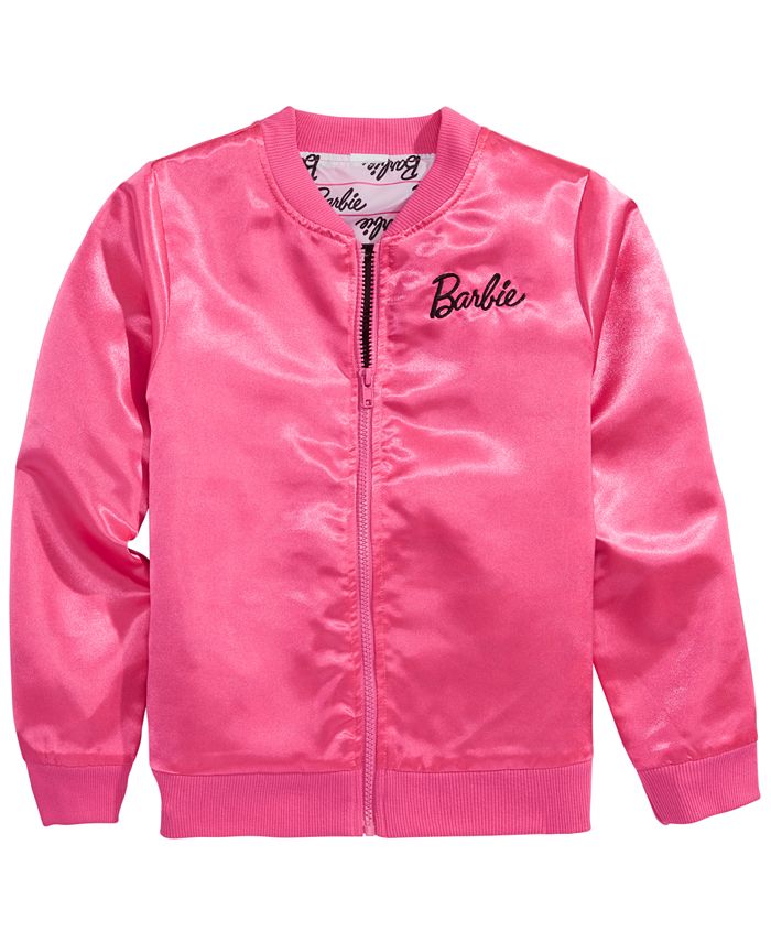 Barbie Big Girls Satin Bomber Jacket - Macy's