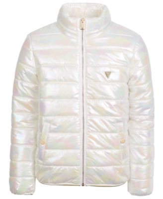 guess iridescent puffer jacket