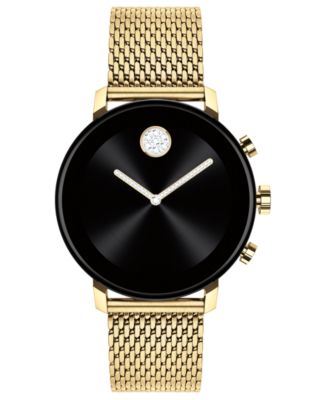 Movado Connect 2.0 Gold Tone Stainless Steel Mesh Bracelet Touchscreen Smart Watch 40mm Macy s