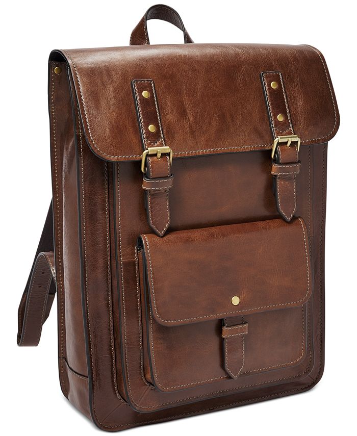 Fossil Men's Greenville Leather Rucksack & Reviews - All Accessories ...