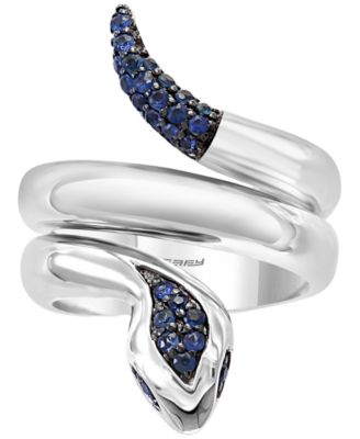 EFFY Collection - Sapphire Snake Ring (1/3 ct. t.w.) in Sterling Silver