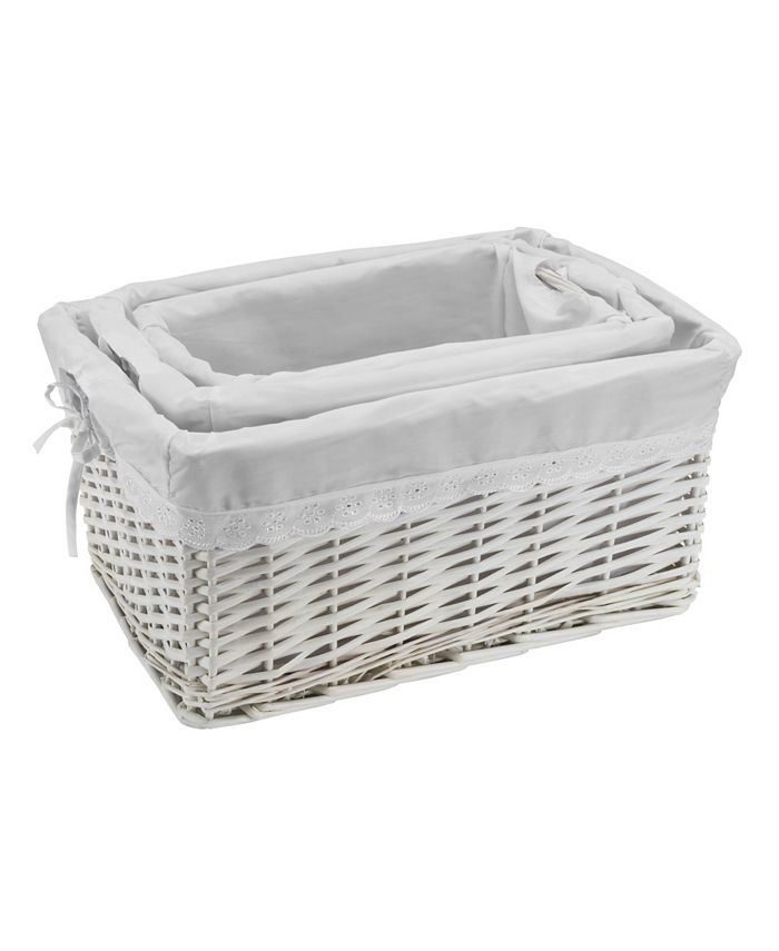 badger basket storage unit with three baskets