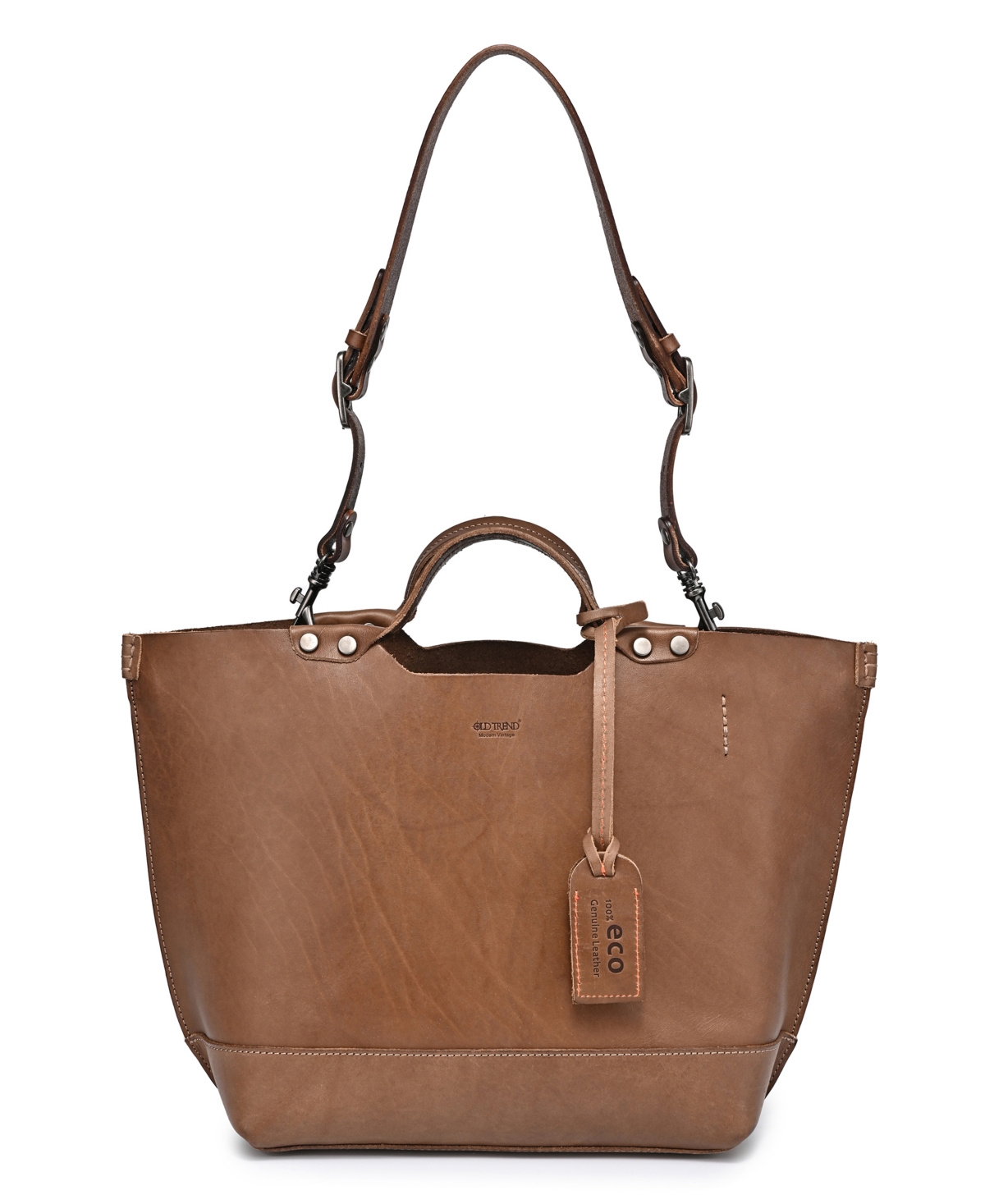 Women's Genuine Leather Gypsy Soul Tote Bag - Taupe