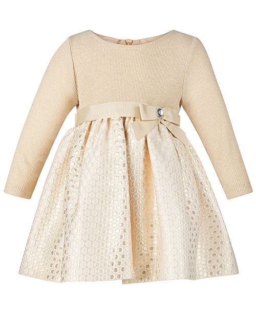 Bonnie Baby Baby Girls Knit Brocade Metallic Dress Reviews All