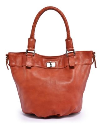 Women's Genuine Leather Pumpkin Bucket Bag