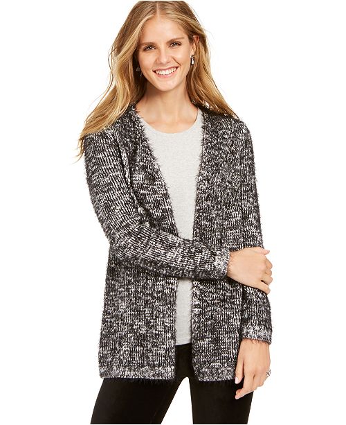 Style & Co Marled Eyelash-Knit Cardigan, Created For Macy's & Reviews ...