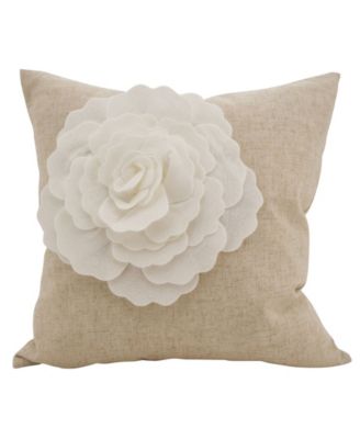 Rose Flower Statement Decorative Pillow, 18" x 18"
