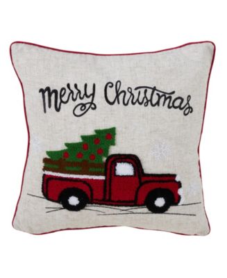 Charter Club Christmas Tree Truck Decorative Pillow, 14 x 20, Created for Macy's - Christmas Truck