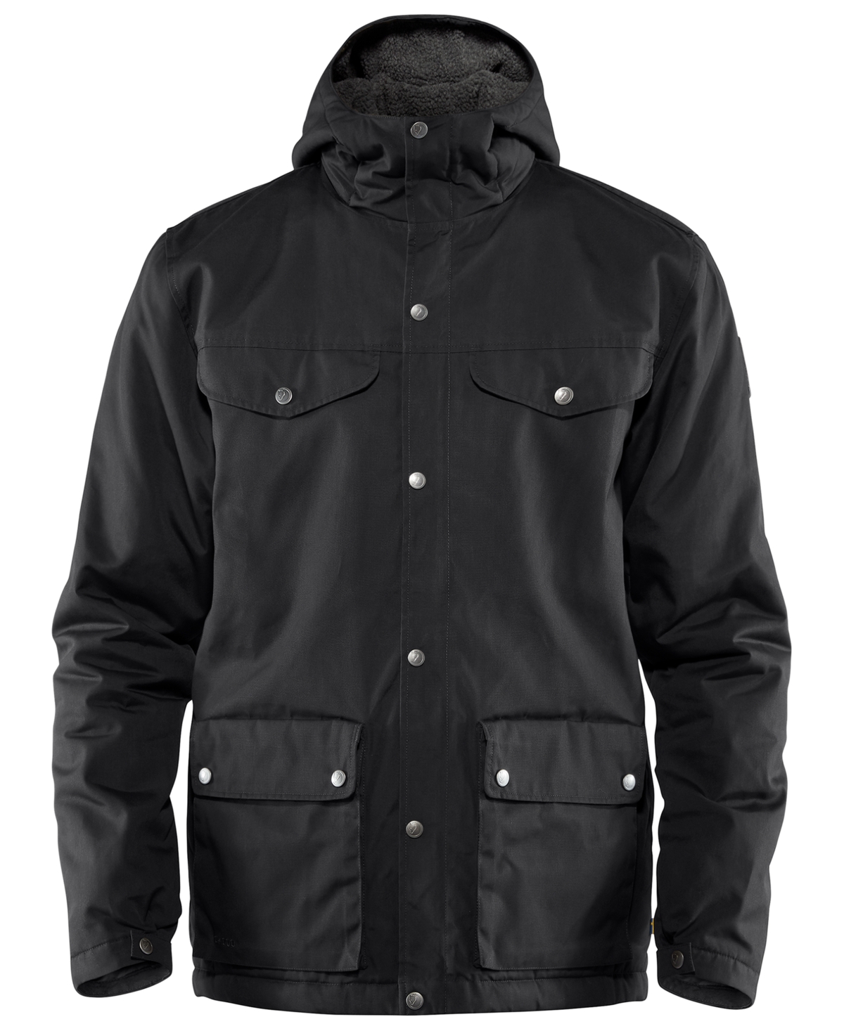 Men's Greenland Water-Resistant Hooded Jacket - Black
