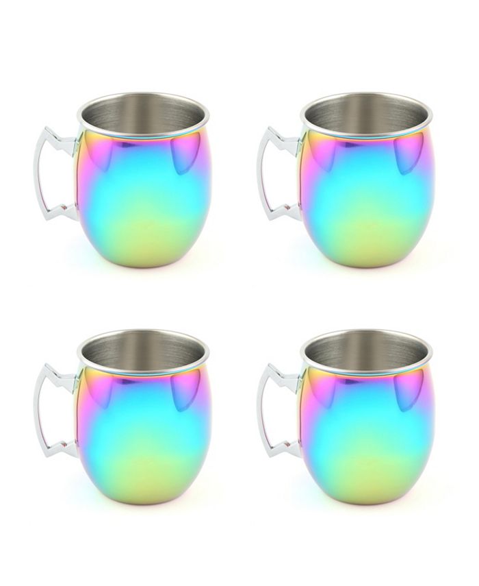 Thirstystone Rainbow Moscow Mule Mugs, Set of 4 - Macy's