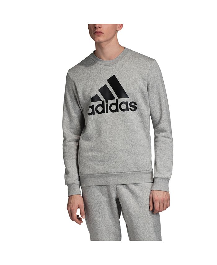 adidas Men's Badge of Sport Fleece Pullover Sweatshirt - Macy's