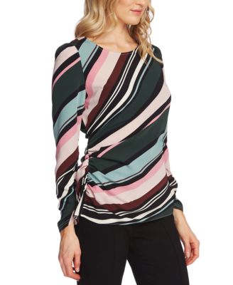 Vince Camuto - Striped Cinch-Side Top