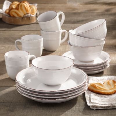 Madelyn White 16 Pc Dinnerware Set