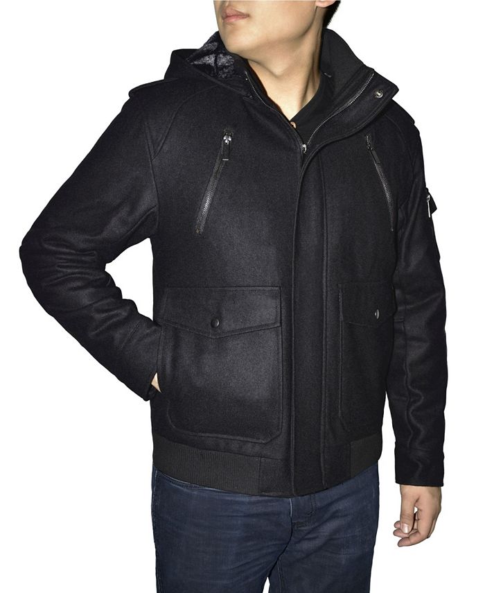 Victory Sportswear Retro Men's Hooded Wool Blend Jacket Macy's