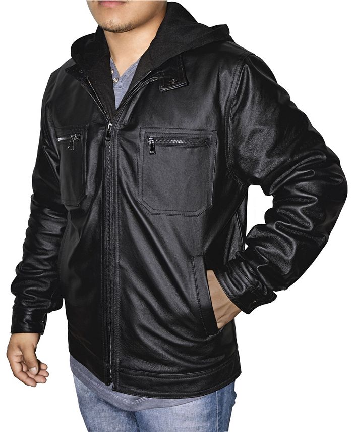 Victory Sportswear Retro Leather Men's Hooded Jacket Macy's