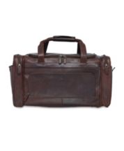 Yellowstone Leather 21-Inch Burnished Gold Duffle Bag, Brown