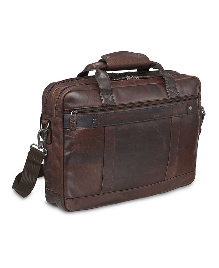 Mancini Buffalo Collection Double Compartment Laptop Briefcase