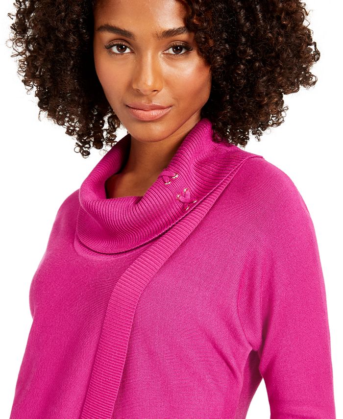 Wrap cowl neck clearance sweater