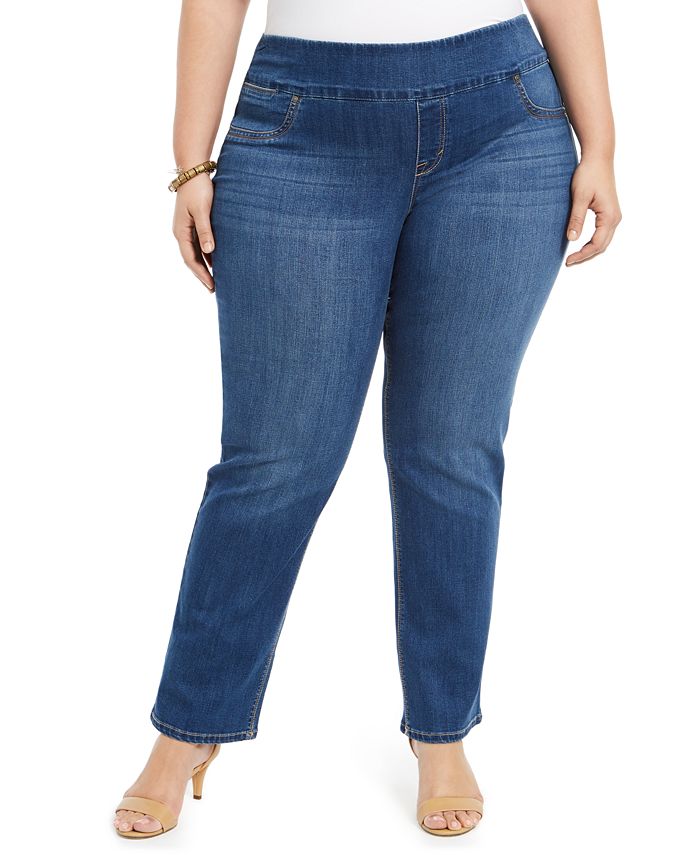 Style & Co Plus Size Ella Straight-Leg Jeans, Created For Macy's ...
