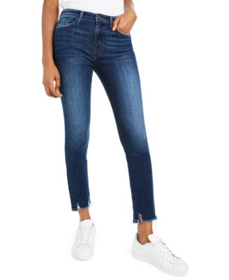FLYING MONKEY - Cropped Frayed Skinny Jeans