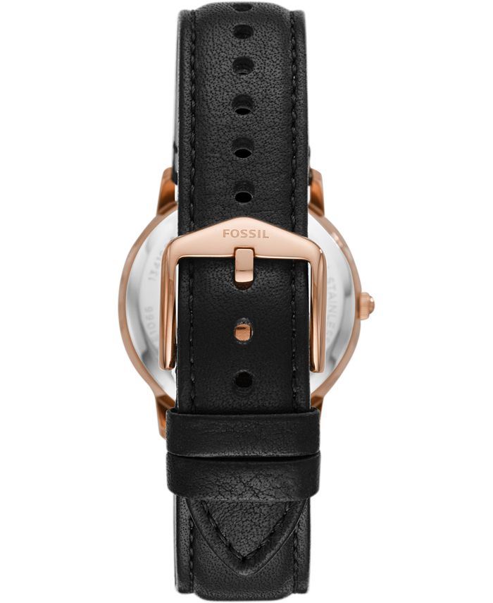 Fossil Women s Mood Black Leather Strap Watch 32mm A Limited