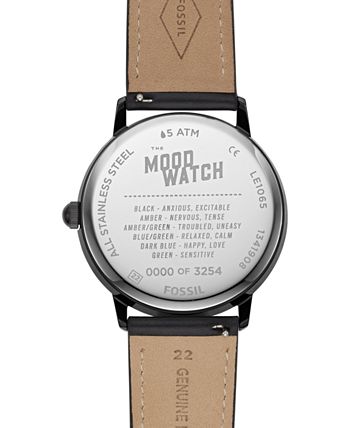 Fossil Men s Mood Black Leather Strap Watch 42mm A Limited
